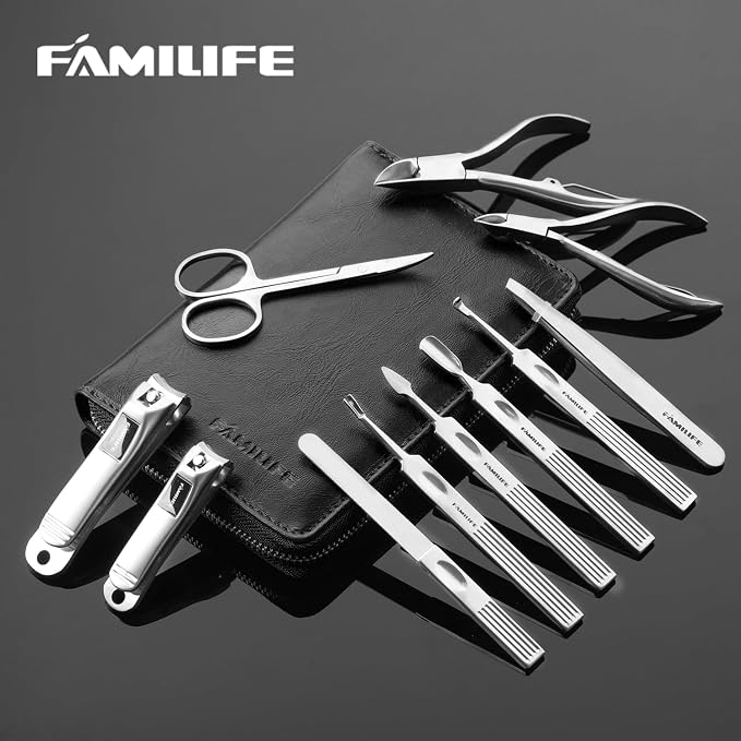 Manicure Kit, FAMILIFE Professional Manicure Set Nail Kit, 11 in 1 Stainless - Image 2