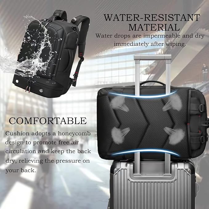 Somago Laptop Backpack Carry On Water Resistant Durable Daypack Backpack fits - Image 6
