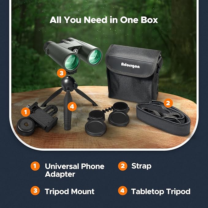 Adorrgon 15x45 HD Binoculars for Adults High Powered - Image 5