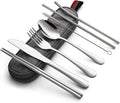 DEVICO Portable Utensils, Travel Camping Cutlery Set, 8-Piece including Knife by DEVICO