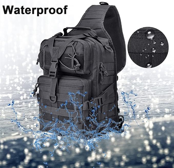 hopopower Tactical Sling Bag Pack Military Rover Shoulder Backpack EDC Assault - Image 7