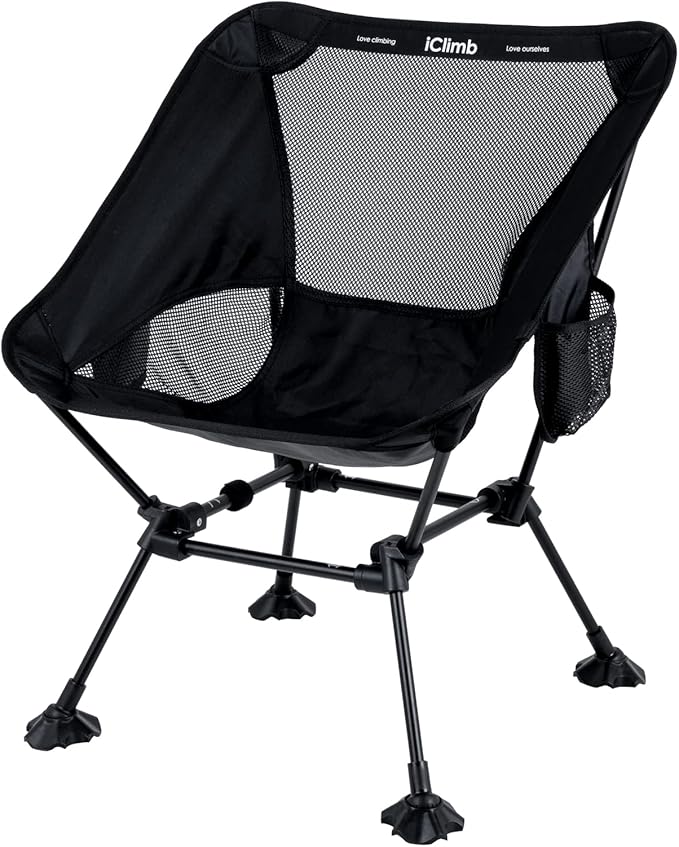 iClimb Ultralight Compact Camping Folding Beach Chair by iClimb