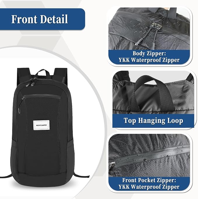 Hiking Daypack - Lightweight & Water-Resistant Portable Backpack - Image 4