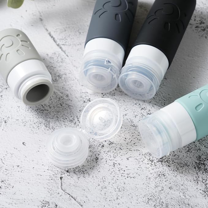 18 Pack travel Bottles for Toiletries, TSA Approved Silicone Travel Containers - Image 3