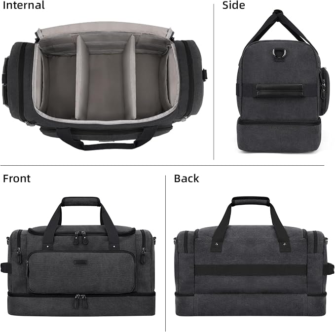 ZOMFELT Duffle Bag for travel, 40L Canvas Travel Duffel Bags for Men Women - Image 7