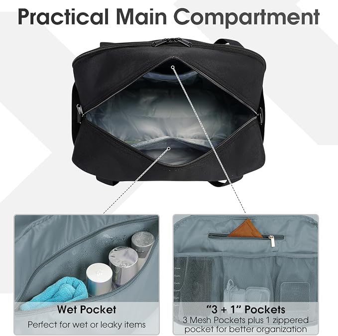 Narwey 18" Carry on Bag with Laptop Compartment 14 Inch Travel Duffel Bag - Image 3