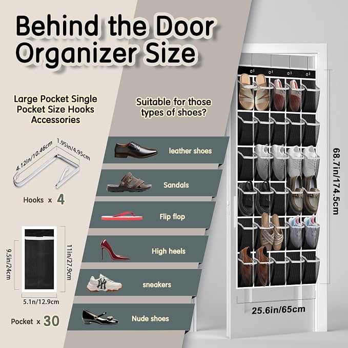 Over the Door Shoe Organizer - Image 3