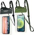 Large Waterproof Phone Pouch 2 Pack, IPX8 Waterproof Cell Phone Case Dry Bag by YUMQUA