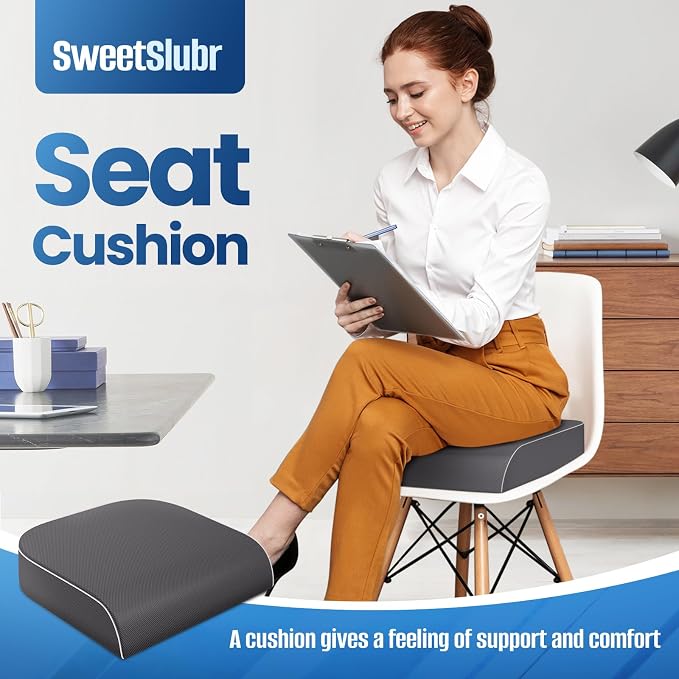 Seat Cushion for Tailbone Pain Relief, Office Chair Cushion, Memory Foam Large - Image 6
