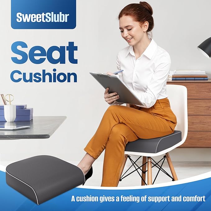 Seat Cushion for Tailbone Pain Relief, Office Chair Cushion, Memory Foam Large - Image 7