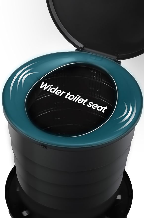 TRIPTIPS Upgrade Retractable Portable Toilet Travel Toilet Adjustable Height - Image 2