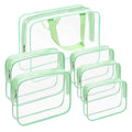 APREUTY Clear Makeup Bags, TSA Approved 6 Pcs Cosmetic Makeup Bags Set Clear PVC by WelcometoAPREUTY