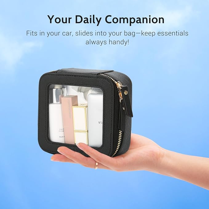 Aveniee Mini Clear Makeup Bag, Small Cosmetic Bags Travel Toiletry Pouch - Image 6