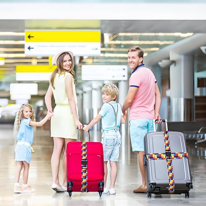Puzzle Luggage Straps for Suitcases, Adjustable Luggage Travel Belts to Keep - Image 6