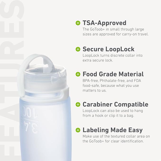 humangear GoToob+ Refillable Silicone Travel Size Bottles - Image 4