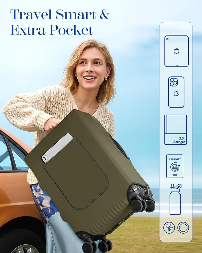 Slohif Luggage Cover for Suitcase Tsa Approved Protector - Image 3