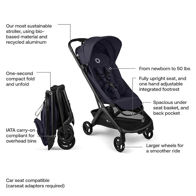 Bugaboo Butterfly 2 Travel Stroller, Ultra-Compact One-Second Fold, Lightweight - Image 3