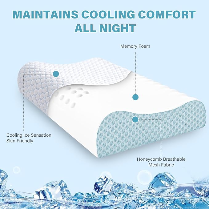 Neck Pillow Memory Bed Foam Pillows - Image 6