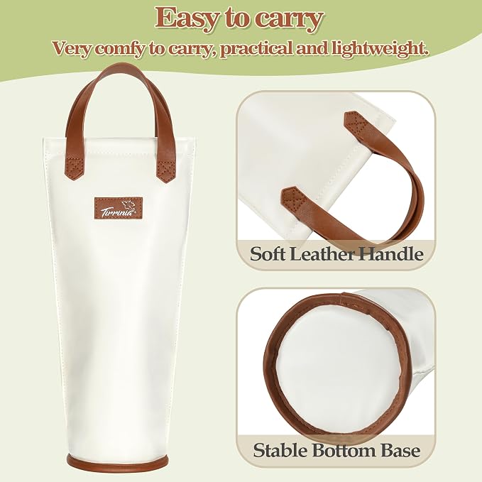 Tirrinia Single Wine Carrier Tote, Insulated Wine Cooler Bag - Image 4