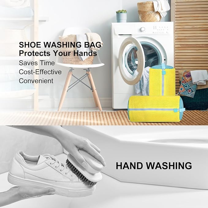 Shoe Bag for Washing Machine 2PCS, Reusable Laundry Shoe Bag for Washer & - Image 6