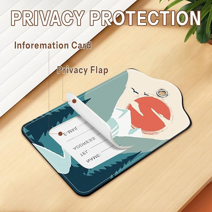 2 Pcs Mountain Sun Luggage Tags - Image 3