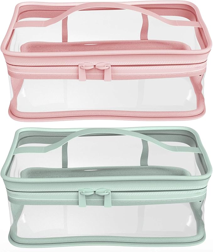 Makeup Bag Zipper Waterproof Portable Travel Storage Pouch 2 Pcs by BallHull