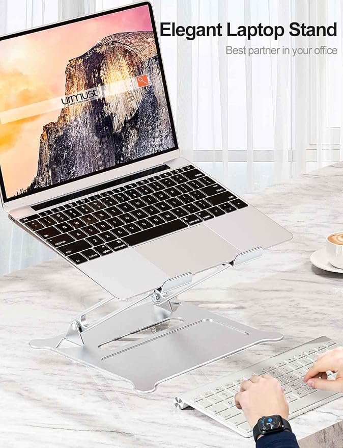 Urmust Laptop Notebook Stand Holder Adjustable Ultrabook Stand Riser Portable - Image 5