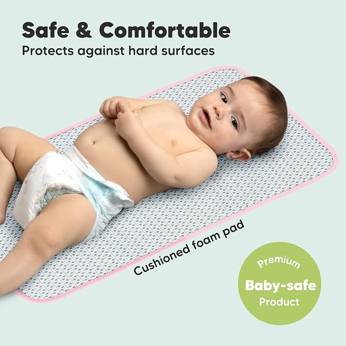 KeaBabies Portable Diaper Changing Pad, Easy Wipe Clean - Image 6