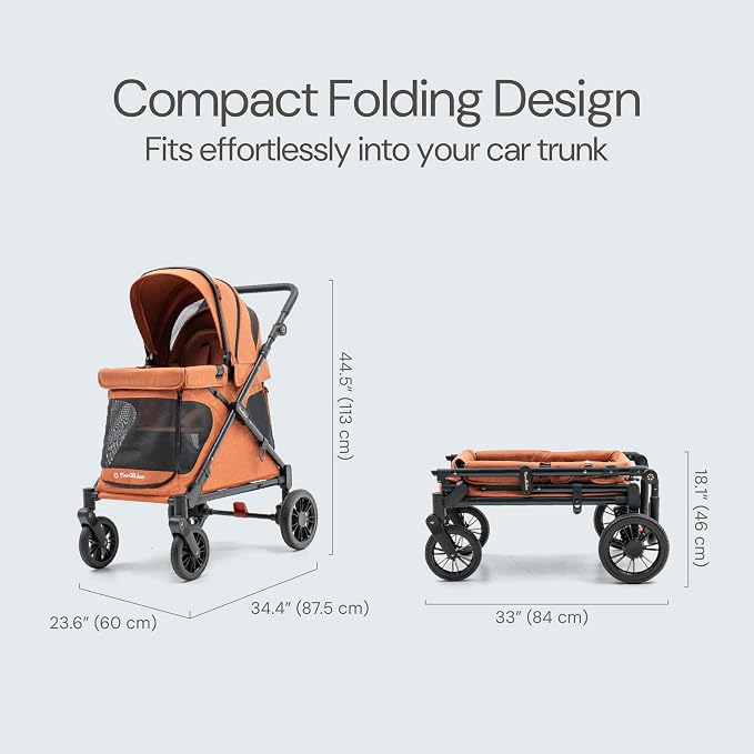 Familidoo Q1 Multi-Use Kids Wagon Stroller – Foldable, Lightweight & All-Terrain - Image 6