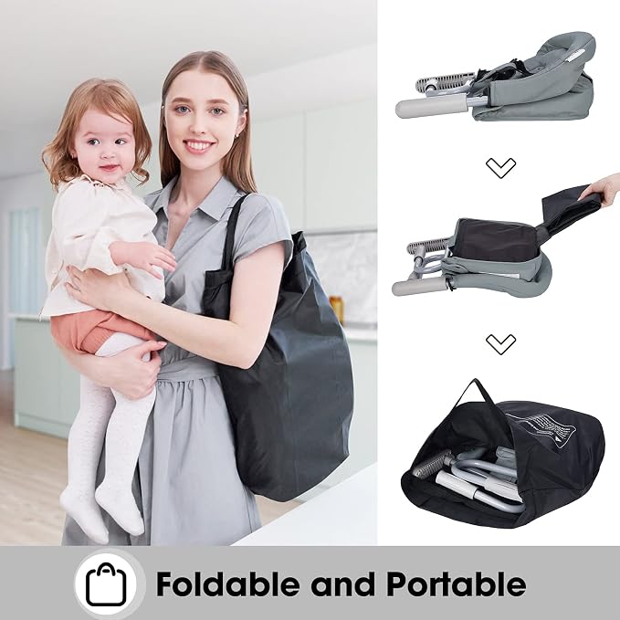 Hook On Chair, VEEYOO Clip On High Chair Folding Fast Table Chair - Image 5