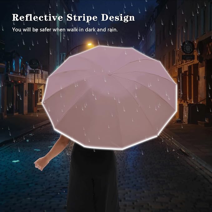Large Double-Ribs Umbrella Automatic Folding Umbrella - Image 3