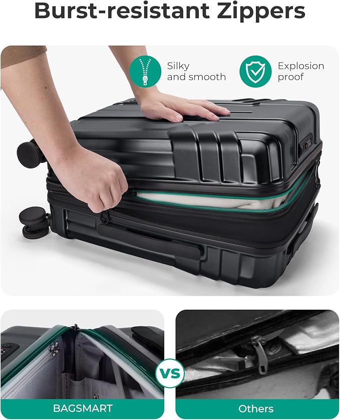 BAGSMART Expandable Carry On Luggage 22x14x9 Airline Approved, 1OO% PC - Image 5