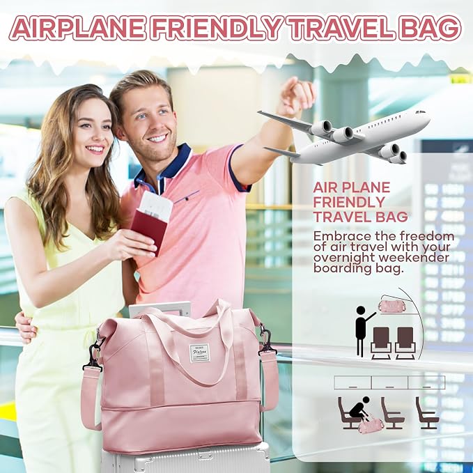 Travel Duffel Bag, Sports Tote Gym Bag, Shoulder Weekender Overnight Bag - Image 3
