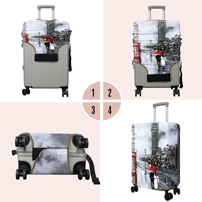 Travel Luggage Cover Suitcase Protector Fits 18-32 Inch Wheel Covers - Image 3