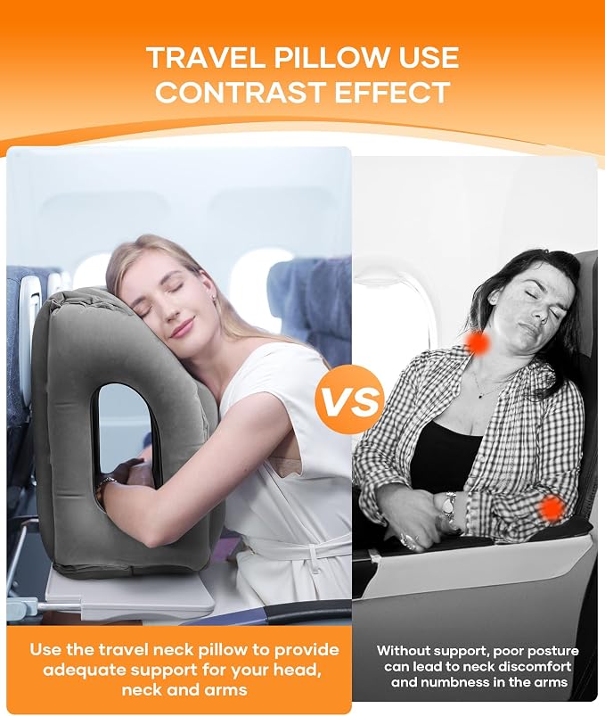 Sunany Travel Pillow, Upgraded Plane Pillow - Image 4