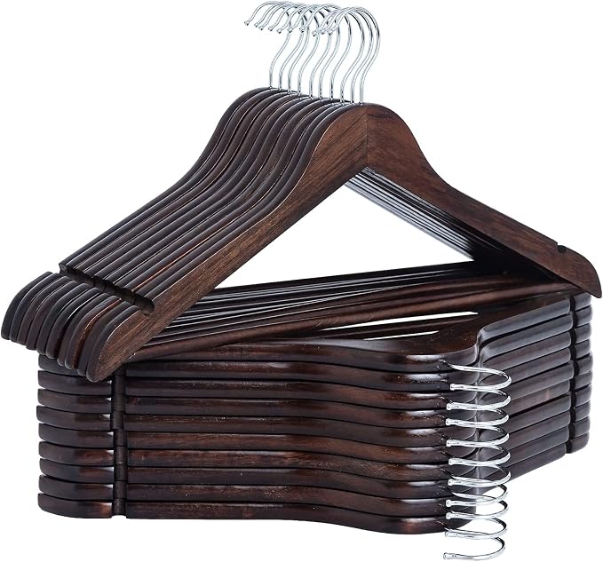 StorageWorks Wooden Hangers 20 Pack, Wood Coat Hanger by StorageWorks