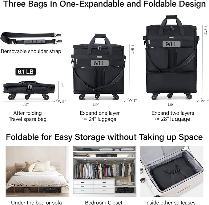 Hanke Expandable Collapsible Luggage - Image 2
