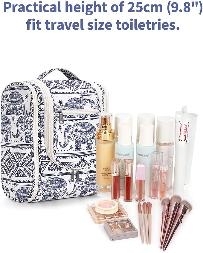 Narwey Small Hanging Toiletry Bag Women Travel Makeup Bag Organizer Toiletries - Image 4