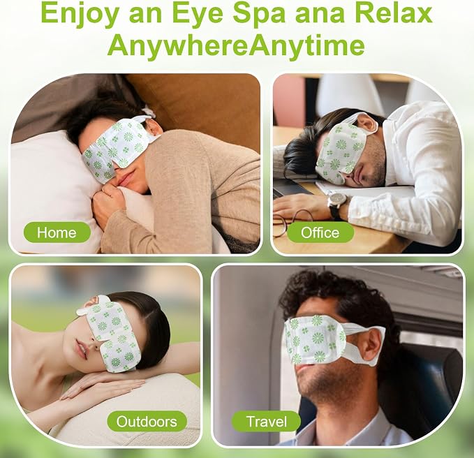 10 Packs Steam Eye Mask, Wormwood Steam Eye Masks Disposable, Self-Heating - Image 6