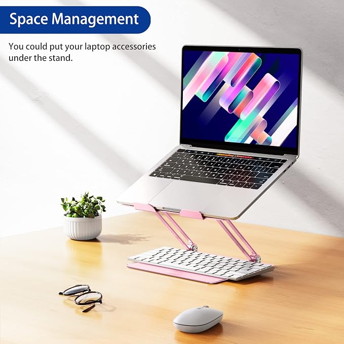 BESIGN LS10 Aluminum Laptop Stand, Ergonomic Adjustable Notebook Stand - Image 9