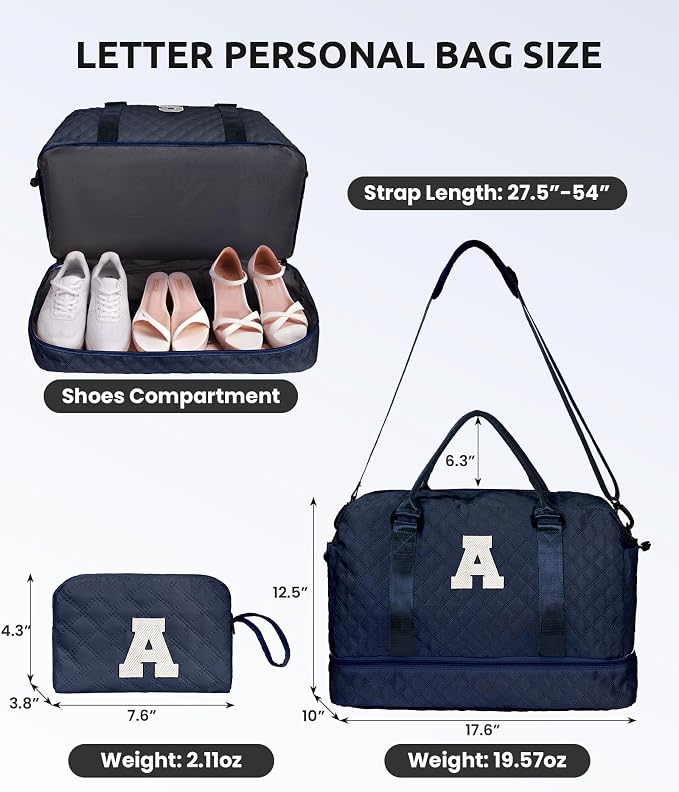 Birthday Gifts-for Women-Initial Duffle Bag - Image 2