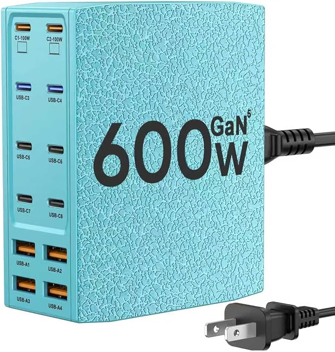 Charging Station, 12-Port USB C Charger Block by SAIPKYGS
