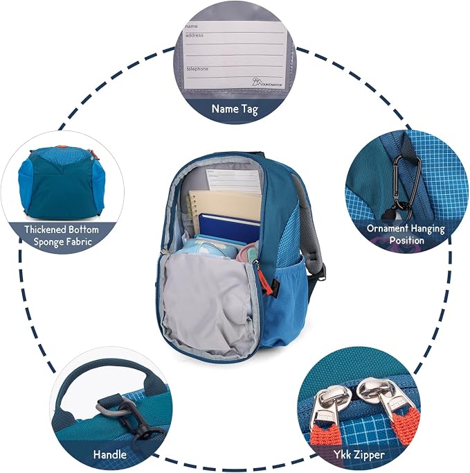 MOUNTAINTOP 8L Kids Backpack, Toddler Backpack Travel Daypack - Image 4