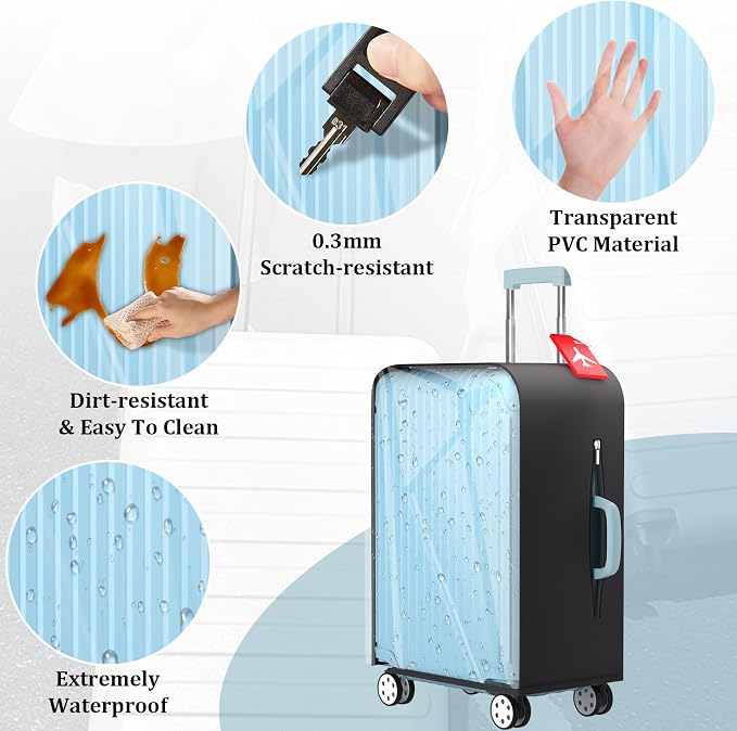 Upgraded Clear TPU Luggage Cover Protector - Image 4