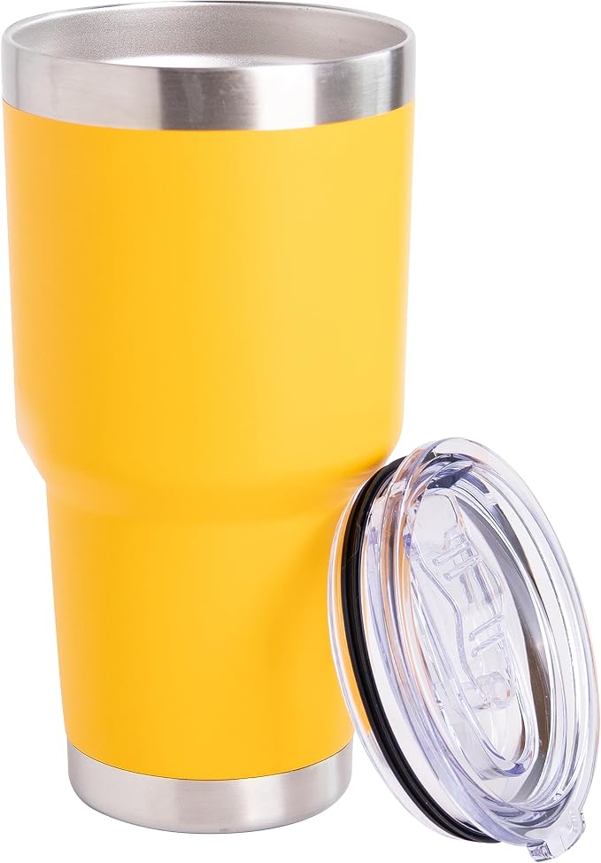 NORDAY | Tumbler with Lid - 30oz - Yellow Insulated Tumbler - Stainless Steel by Norday