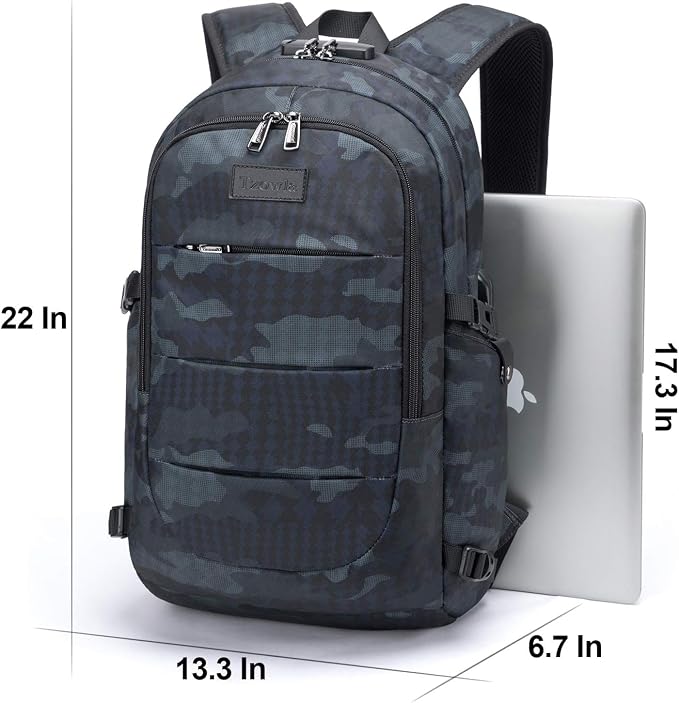 Tzowla Business Laptop Backpack Water Resistant Anti-Theft Backpack - Image 6