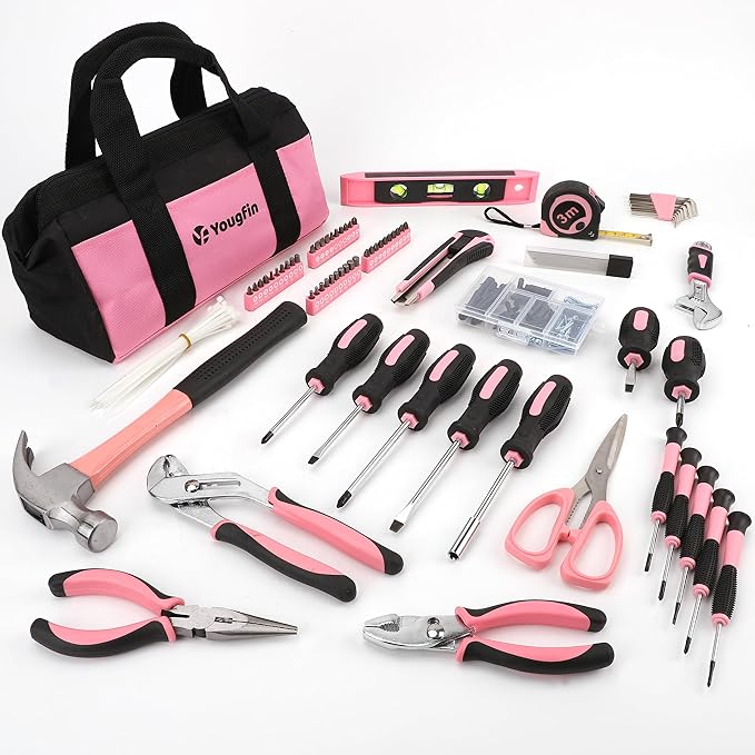 Yougfin Pink Tool Set, Includes All Essential by Yougfin
