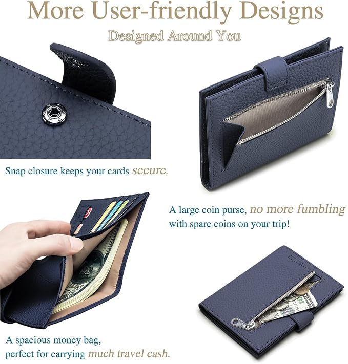 RFID Slim Leather Passport Holder - Image 6