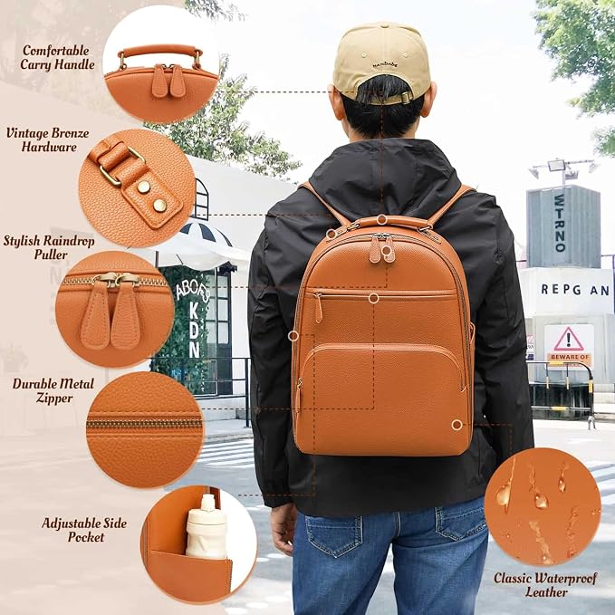Camera Backpack Classic PU Leather - Image 2
