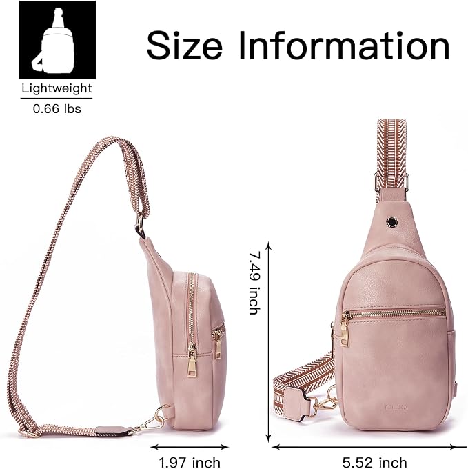 Telena Small Sling Bag for Women Leather Crossbody Fanny Packs Chest Bag for - Image 6